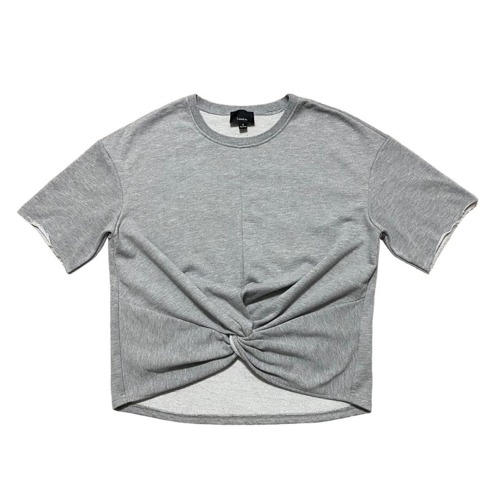 Lumiere Front Knot Short Sleeve Sweatshirt